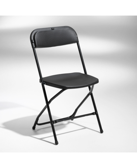 Klappstol Smart svart med svarta stolsben