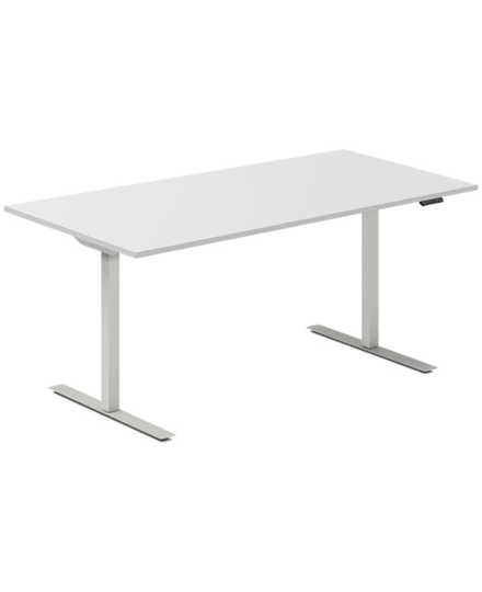 Höj och sänkbart bord DNA, Ljusgrå 1600x800 mm 2-ben/Silver