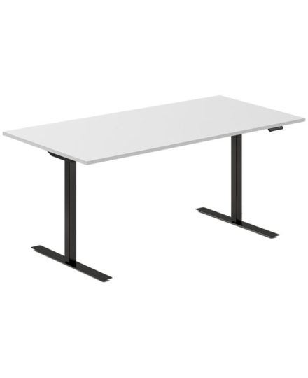 Höj och sänkbart bord DNA, Ljusgrå 1600x800 mm 2-ben/Svart