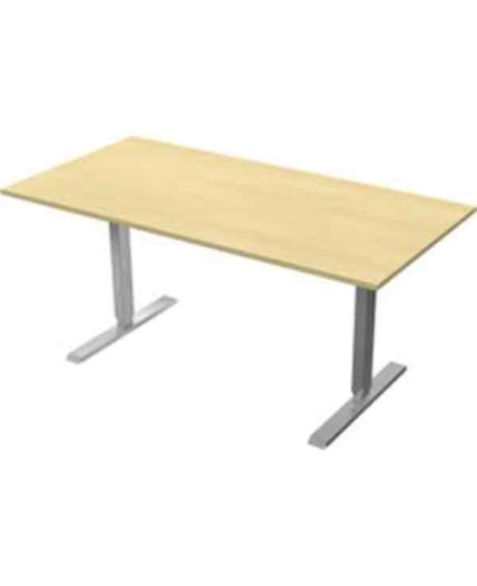Begagnat höj och sänkbart bord, Elektrisk 1200x800 mm, Björk laminat / Vitt